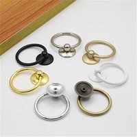 2pcs antique pure copper furniture simple ring handle drawer door bedroom pull dia 35mm wardrobe cabinet door pull ring