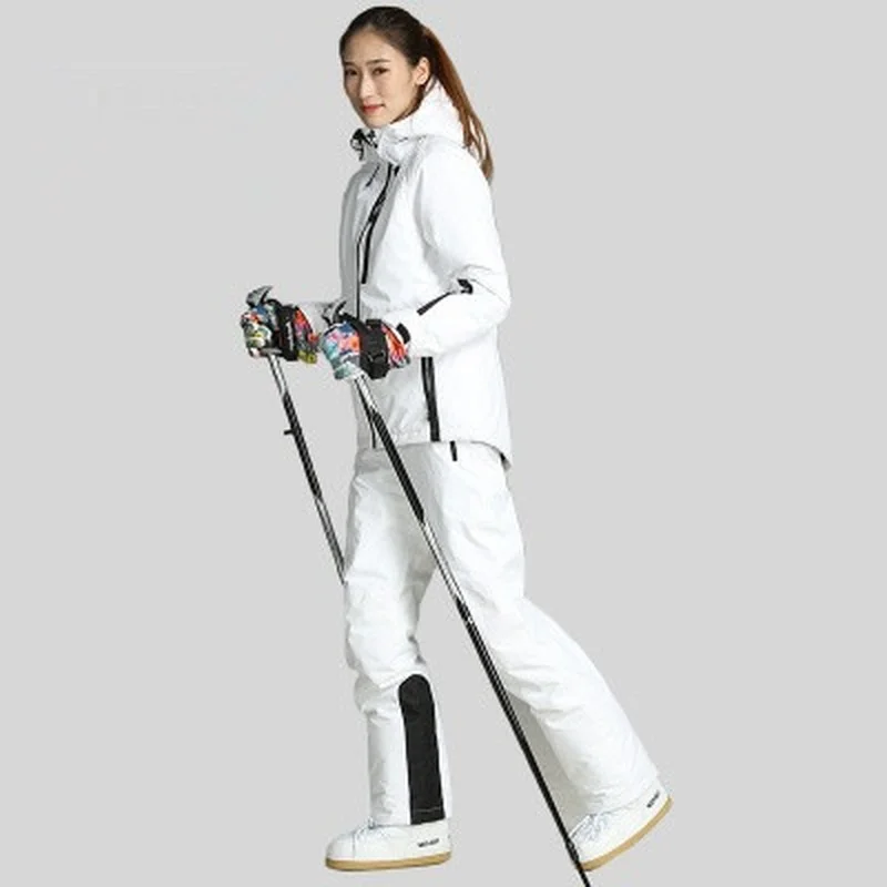 Ski Suit Winter Men's and Women's High-quality Ski Jacket Pants Snow Warm Waterproof and Windproof Ski Snowboard Women's Suit