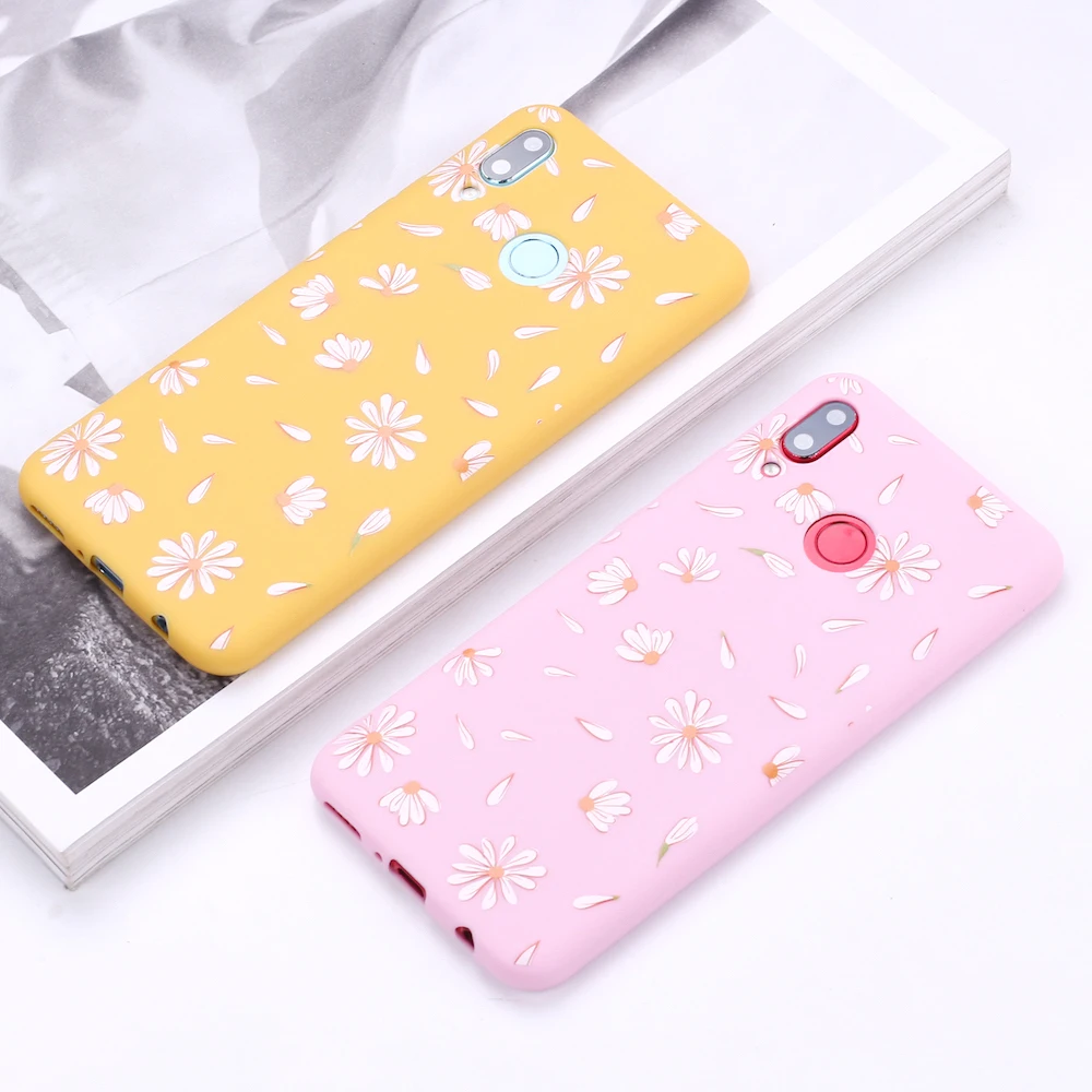 

For Xiaomi Mi Redmi Note 5 6 7 8 9 10 lite Pro Plus Daisy Sunflower Plant Cute Silicone Phone Case Cover Capa Fundas