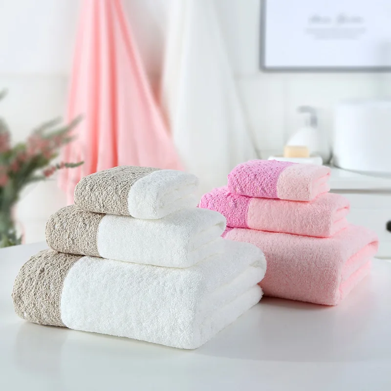 3 шт. * лот махровое полотенце для лица Косынка мягкое элегантное роскошное