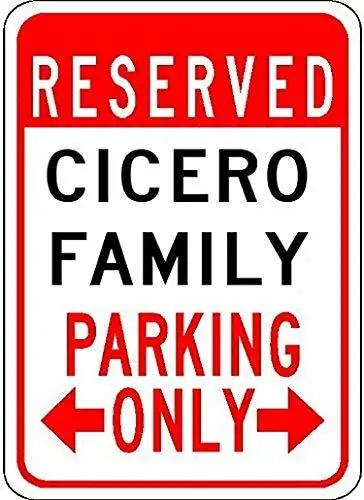 

Оловянный знак, новый алюминиевый металлический Цицерон, семейная парковка, Фамилия 11,8x7,8 дюймов