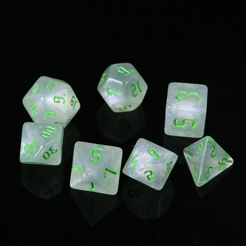 7 шт. полимерные многогранные кубики для игры в игральные кости настольные