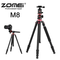 zomei m8 professional camera tripod monopod portable compact travel horizontal system aluminium tripod 1920mm for slr camera