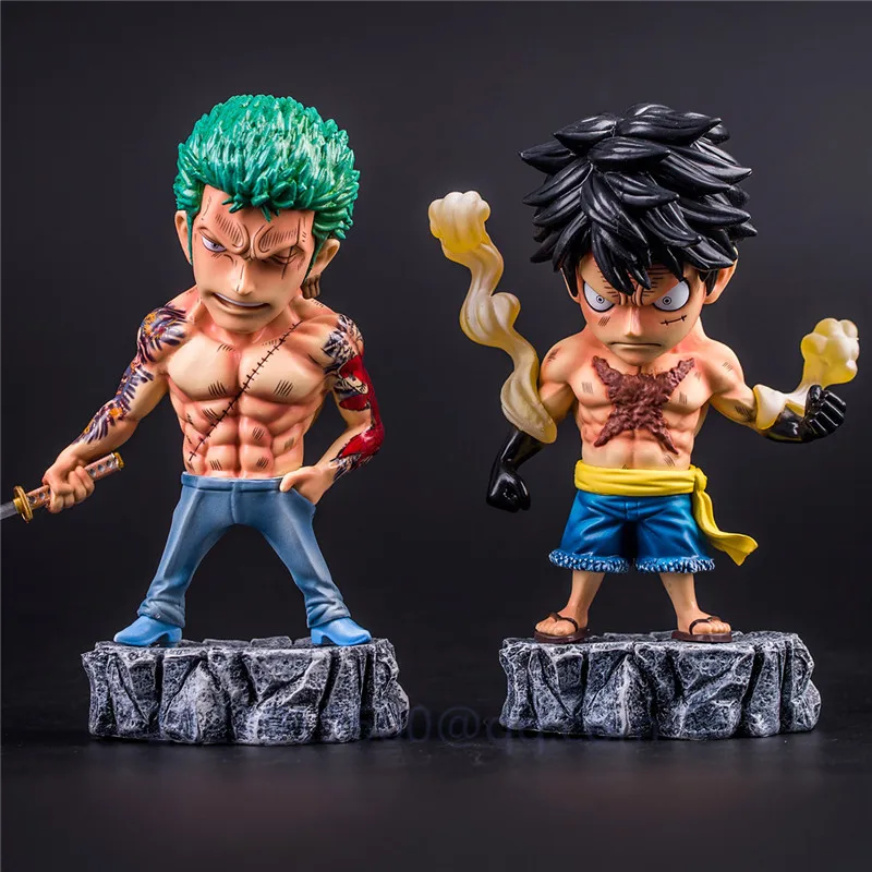 Аниме цельная Татуировка мышечная обезьяна д Луффи и ророноа Зоро соломенная