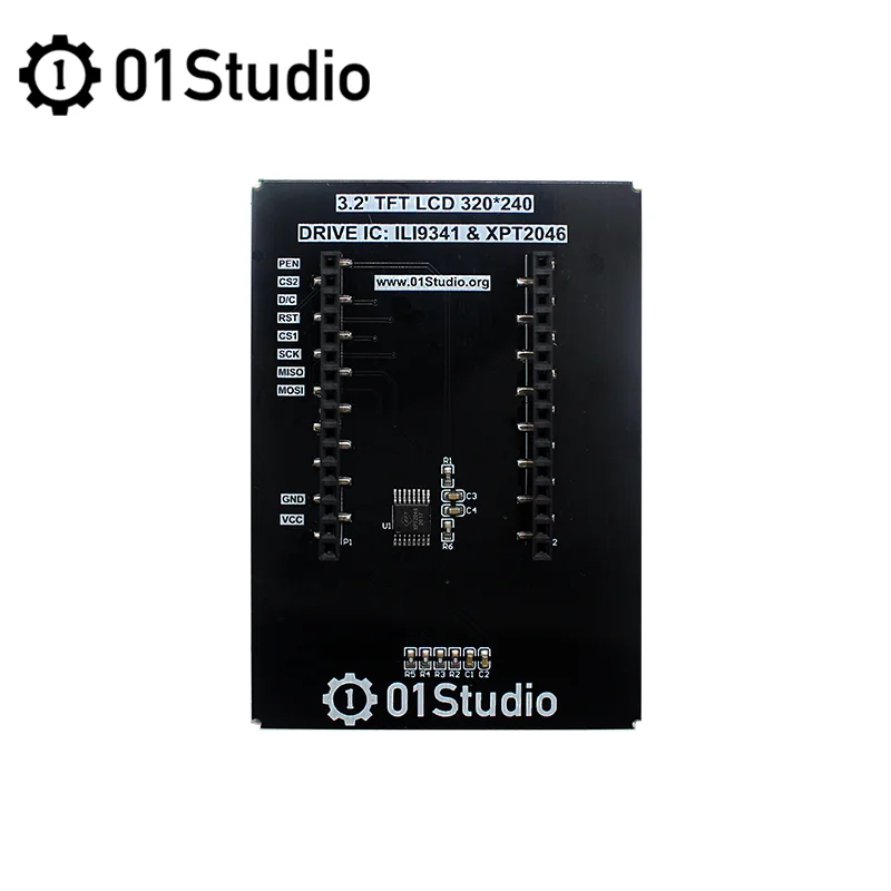 01Studio 3.2'' SPI Inch TFT LCD Resistive Touch Screen Modul pyBorad Development Micropython Accessory LittleVGL