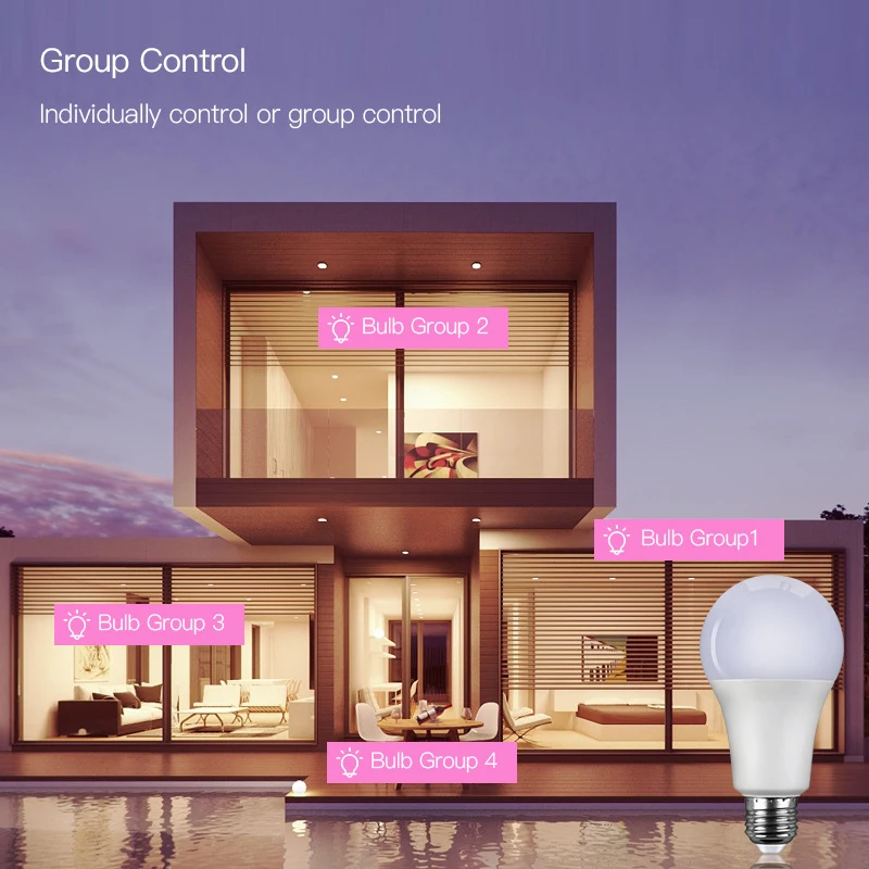 Новая умная лампа E27 9 Вт Wifi светодиодный светильник RGB + холодный и теплый с