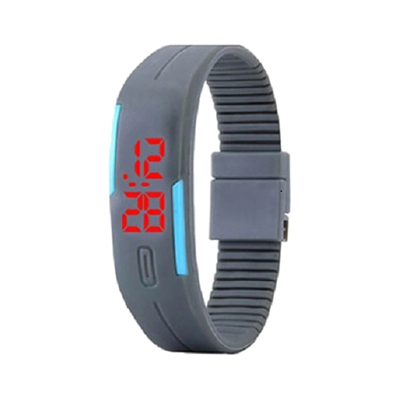 Модный женский мужской Дамский Наручные часы элегантный резиновый светодиодный