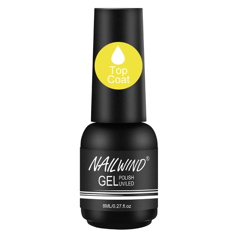 NE11TOP NAILWIND основа гель верхнее покрытие лак для ногтей праймер 8 мл маникюр ногтей искусство полупостоянная защита ногтей лампа для поверхности Светодиодный УФ гель лак - Цвет: NE11TOP
