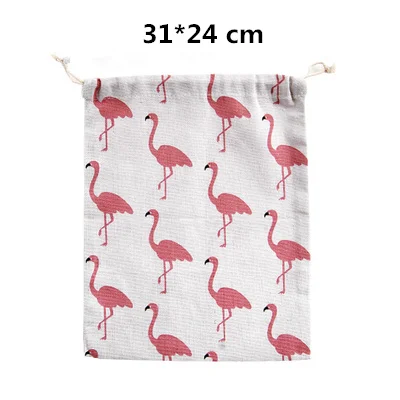 flamingo L PURDORED, 1 шт., переносная сумка с фламинго на шнурке, Женская Пылезащитная дорожная сумка для хранения, хлопковый лист, женская косметичка, Органайзер - Цвет: flamingo L