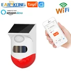 Умная Wi-Fi-сигнализация EARYKONG Tuya, наружная Водонепроницаемая беспроводная сирена с пассивным ИК-датчиком, работает с приложением
