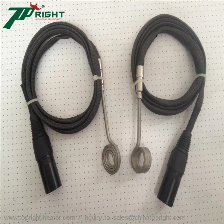 Нагреватель катушки для ногтей ID20mm 120V150W с 5-контактным разъемом xlr черный
