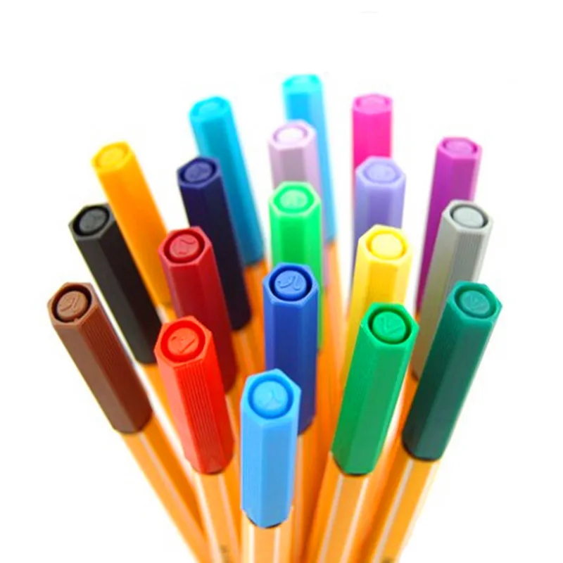 Creative Fine liner Fiber Art Marker Pen Set 0.4mm Felt Tip Sketching Anime Artist Illustration Technical Drawing Stationery | Канцтовары