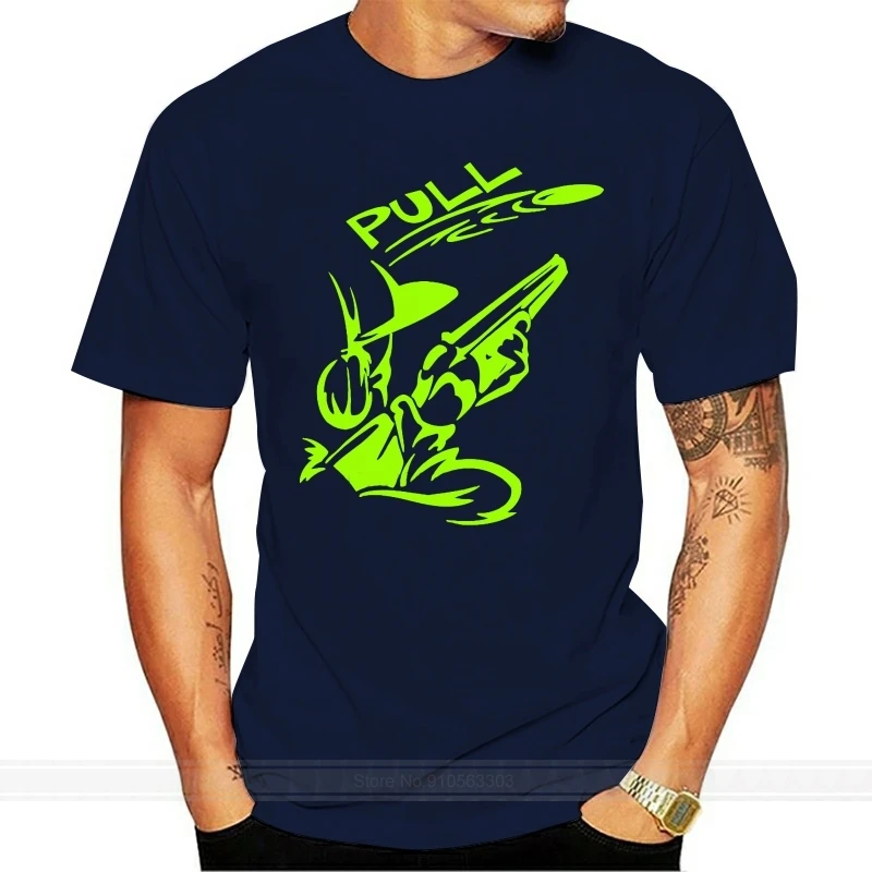 Футболка Skeet Shooting Pull с забавным принтом охотника стрельбы глины мишени Мужская