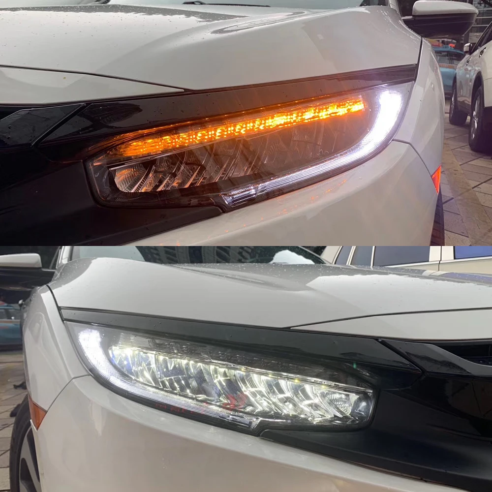1 пара автомобилей головной светильник для Honda Civic 10th 2016 2017 2018 HID светодиодный s с