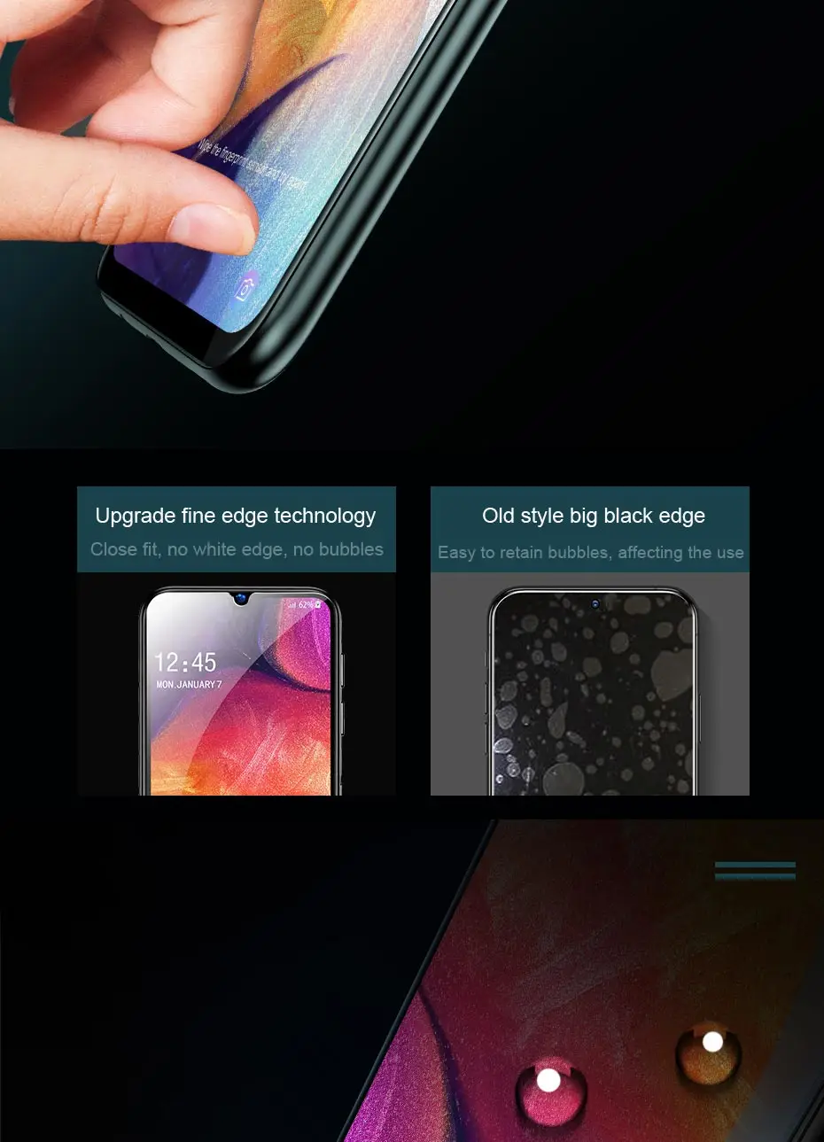 2Pcs40D закаленное Стекло для samsung Galaxy A50 A40 A60 A30 A10 Экран Защитная Стекло для samsung A70 A20E M10 M20 M30