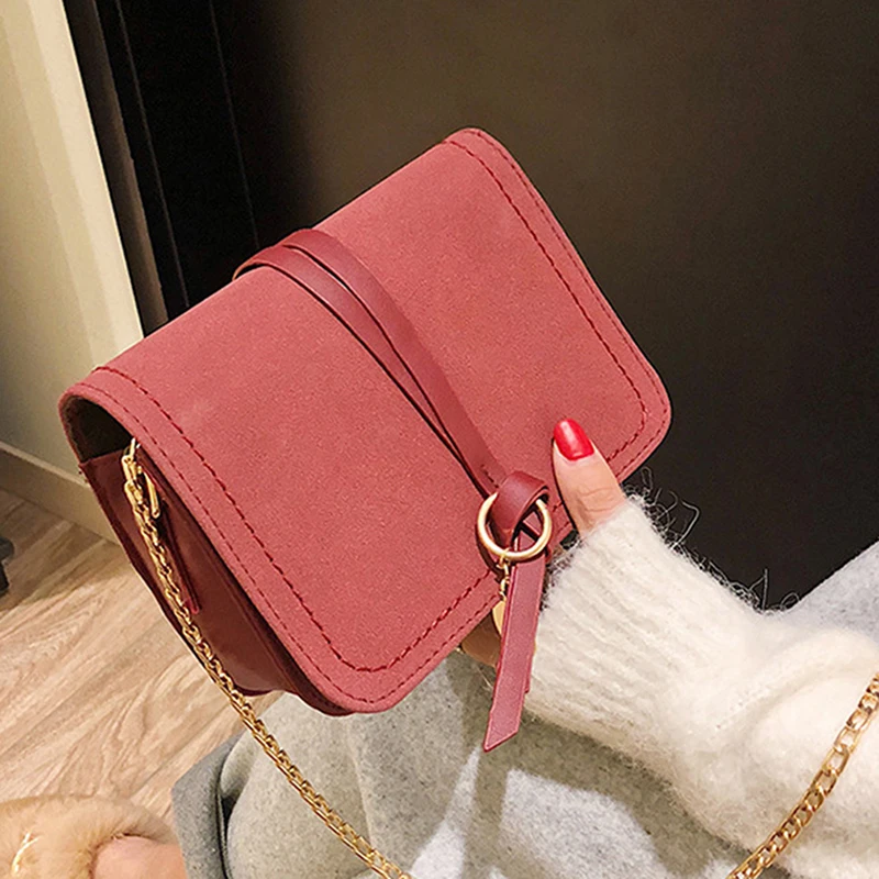 

Korean Frosted Leather Pouch Crossbody Fashion Retro Tassel Shoulder Bags Fresh Exquisite Women Bag 2020 New Solid Lady Bags