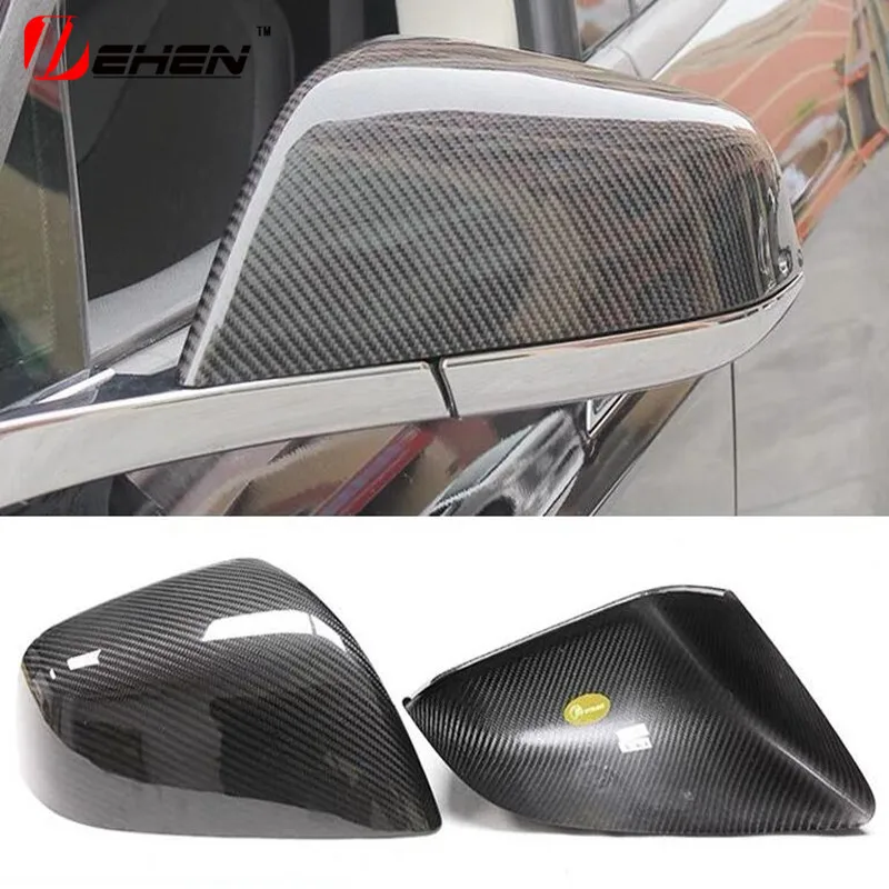 

Real Genuine Carbon Fiber Rearview Sideview mirror case cover cap for Tesla TESLA MODEL Y Model 3 Model X Model S accessories