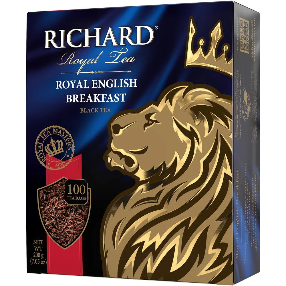 Чай Richard &quotRoyal English Вreakfast&quot черный 100 пакетиков |