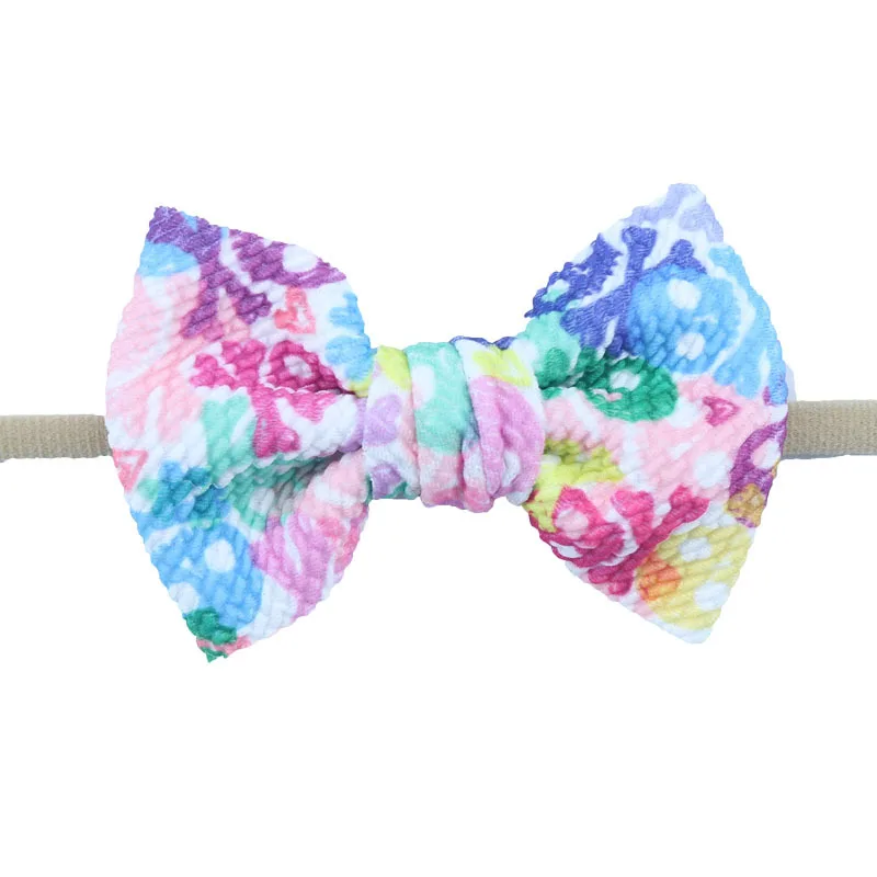 Нейлоновые детские повязки на голову для девочек ручной работы Большие Детские