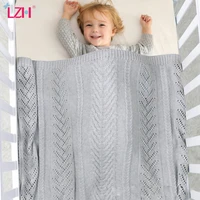 lzh pure color hollow cotton quilt for girls outdoor windproof baby boys blanket autumn warm children bedding baby girls blanket