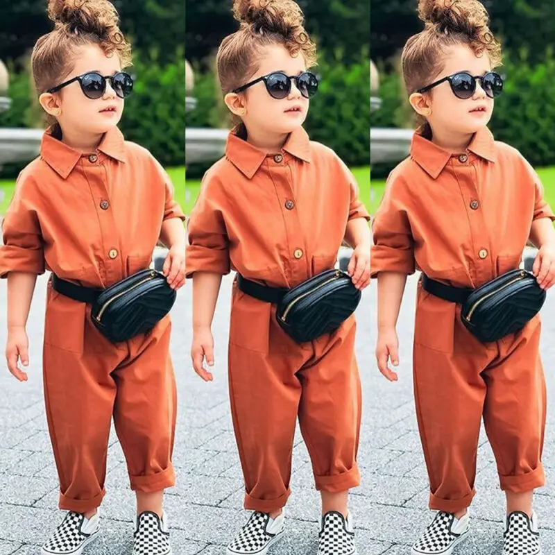 

US Kids Baby Girl Boy Autumn Clothes Long Sleeve Romper Jumpsuit Overalls Outfit
