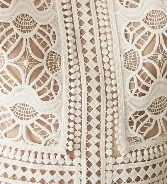 SMTHMA High Quality Fashion Self-Portrait Lace Hollow Dress Woman Luxury design Runway Pleated Waist Print Chic Dress