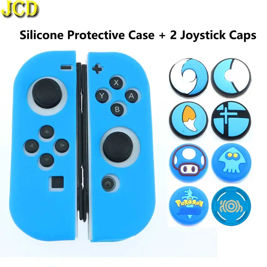 Мягкий силиконовый защитный чехол JCD для Nintendo Switch NS NX Joy-Con + 2 зажима джойстика |