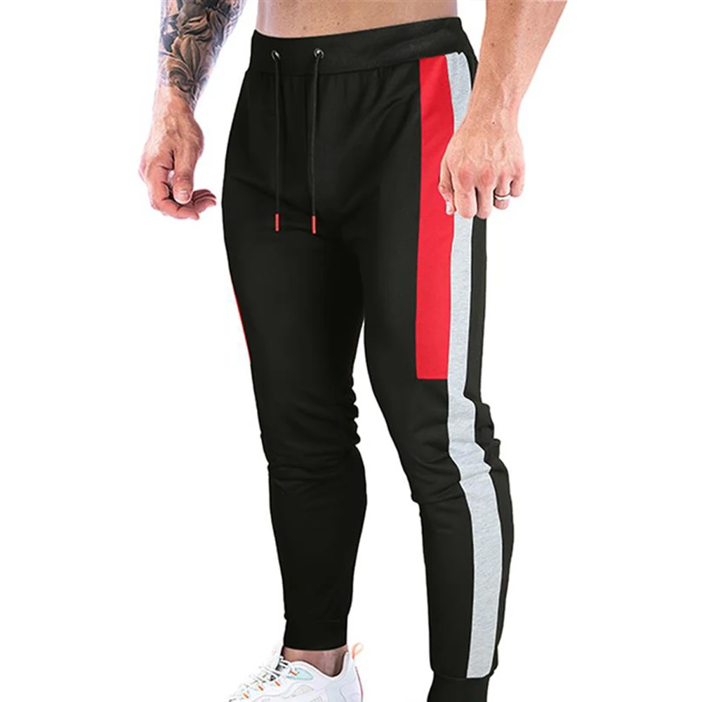 

Брюки-карго мужские облегающие, модные повседневные длинные штаны, спортивные джоггеры с полосками по бокам, брюки для бега