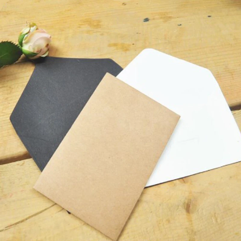 Конверты бумажные черно белые в винтажном Европейском стиле 10 шт./лот|Открытки и