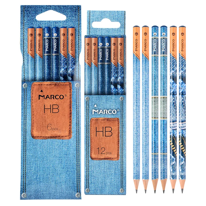 Marco HB деревянный карандаш для письма отжима свинцовый графитовый с ластиком