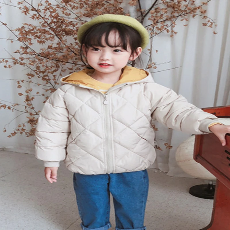 Осенне зимняя новая стильная детская куртка пуховик детское однотонное