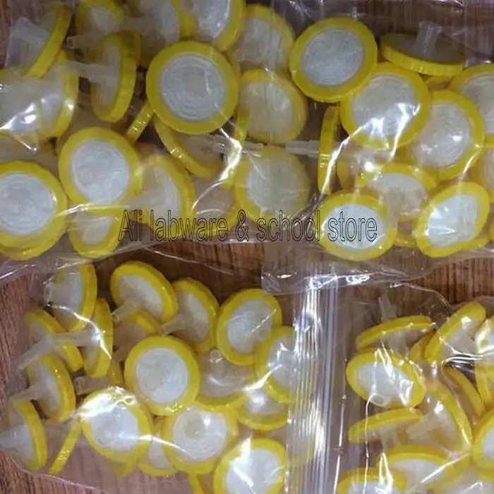 100 шт./лот диаметр 25 мм размер пор 5 мкм одноразовый полипропиленовый фильтр-шприц