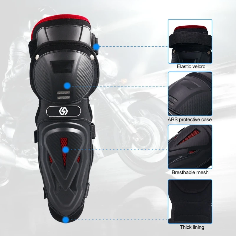 

4Pcs Motorcycle Protective Gear Knee Pads Elbow Protector Motocross Skating Knee Protectors Riding Protective Shatter-Re