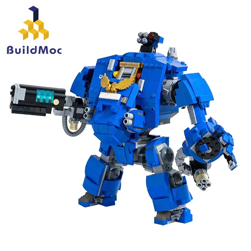 

high-tech Robot Building Blocks Primaris Redemptor Dreadnought Creator City Intelligent Robot Car Weapon Brick Toys For Children