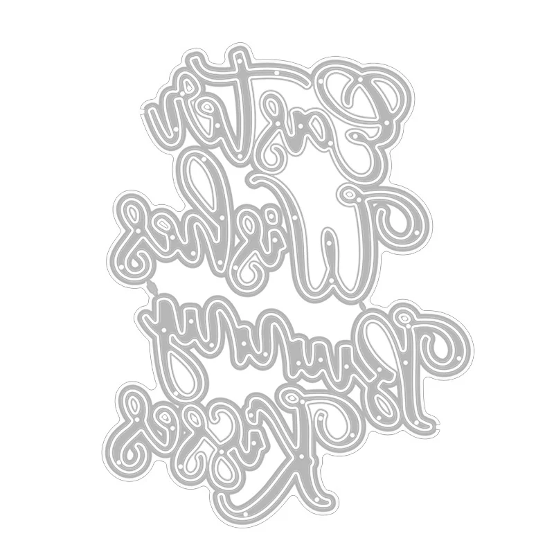 

2020 Hot New English Letter Word Easter Wishes Kisses Bunny Metal Cutting Dies Foil and Scrapbooking For Card Making no stamps