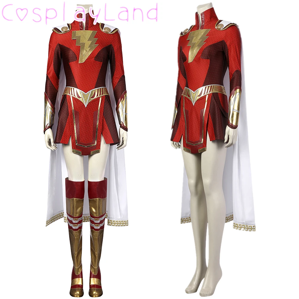 Halloween Carnival Adult Women Superhero Mary Cosplay Costume Role-playing Sexy Bromfield Outfit Jumpsuit Skirt Cloak Boots