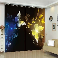 butterfly print window curtains for bedroom living room print windows drapes bohemian room decor cortinas