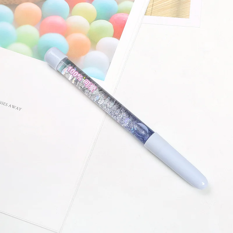Новейший Кристалл дрейф песок блеск гелевая ручка Креативные красочные вспышки