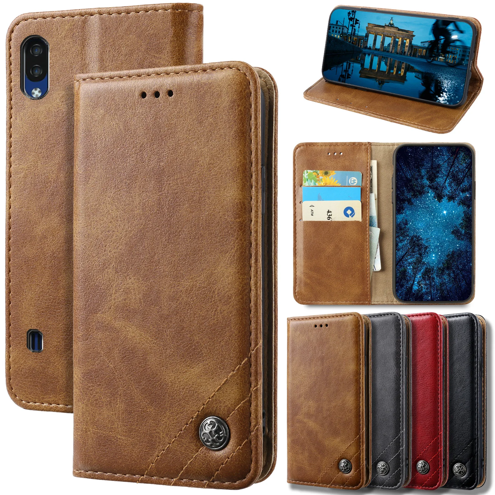 

Retro Wallet Leather Case For ZTE Blabe 20 Smart Case A5 A3 A7S 2019 2020 A31 A71 A51 L210 A3 A7 Axon 30 Ultra Pro 11 SE Cover