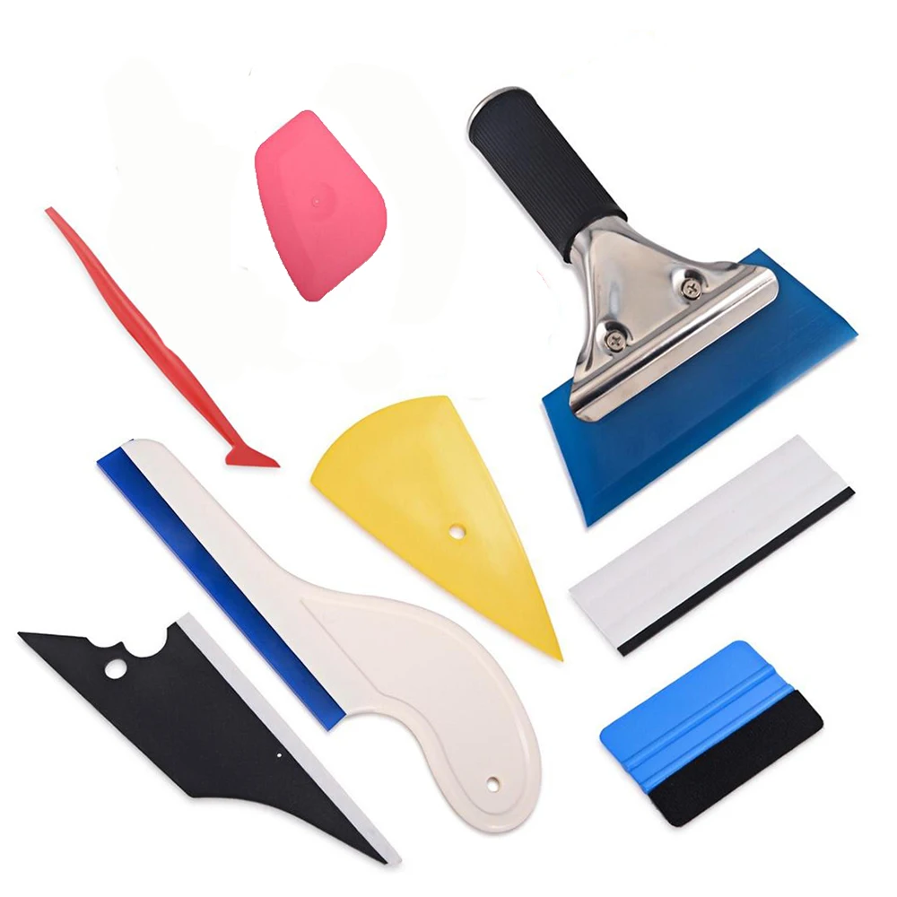 FOSHIO виниловые наклейки на машину набор инструментов для обертывания пленки Авто