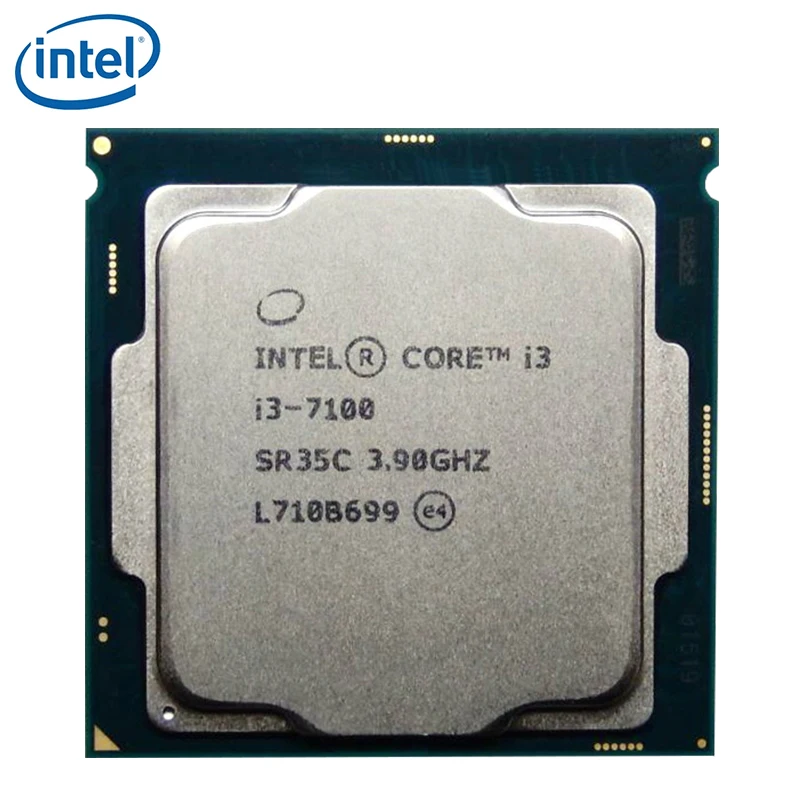 Процессор Intel Core i3 7100 I3 CPU LGA 1151 14 нанометров двухъядерный телефон протестирован на