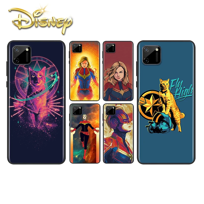 

Captain Marvel For Realme Q2i Q2 V15 V5 V3 XT X50 X7 X3 X2 C21 C17 C15 C11 C3 C2 Pro 5G Silicone Soft Phone Case