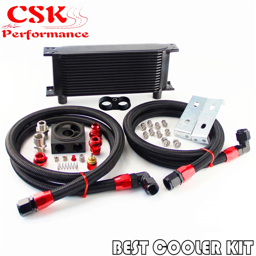 Универсальный Масляный радиатор AN10 16 рядов + Комплект сэндвич пластин с