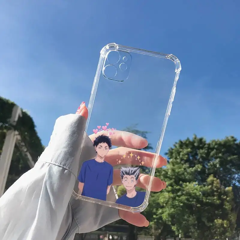 

Haikyuu Phone Case Transparent for Clear iPhone 11 12 8 7 6 6S XS MAX Plus X 5S SE 2020 XR mini pro