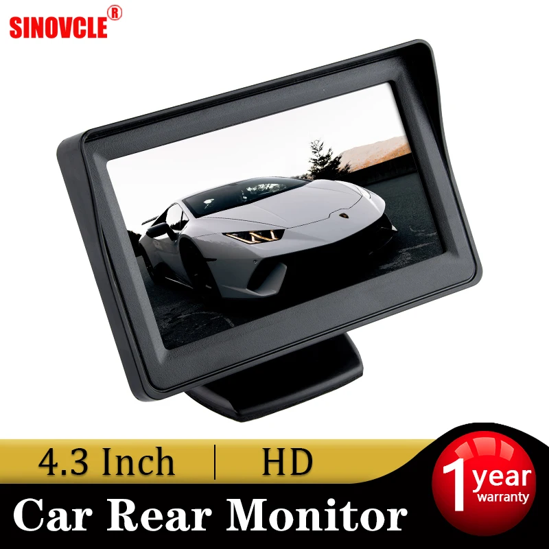 Монитор SINOVCLE автомобильный 4 3 &quotдля камеры заднего вида TFT LCD дисплей HD Digital дюйма
