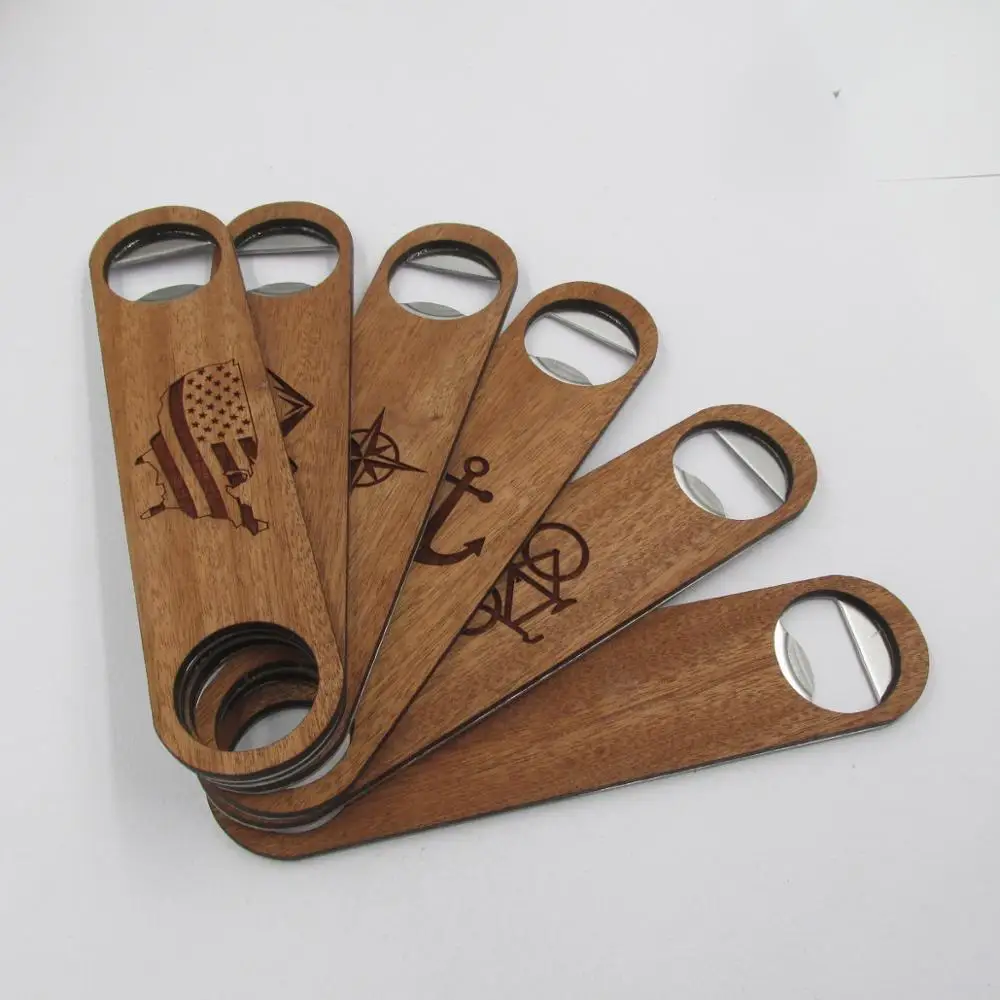 100% Premium Wood Bottle Opener Wooden Bank Mountain Anchor Bike Modern Design Beer Stainless-Steel Openers | Дом и сад