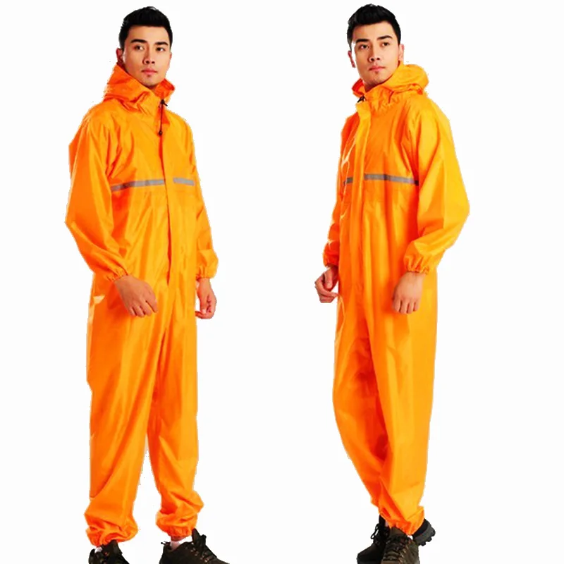 Модный черный и оранжевый мотоциклетный дождевик/комбинезон/Комбинезоны для