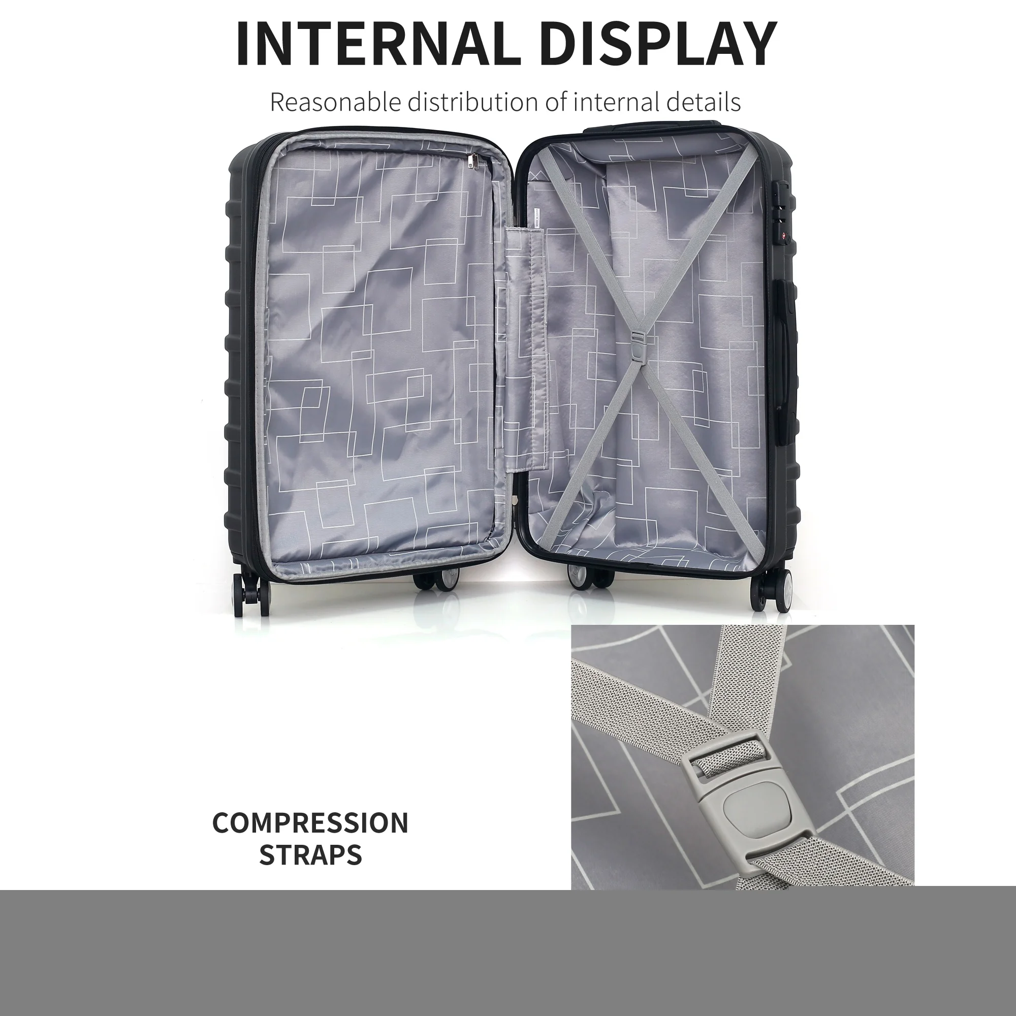 3 шт./комплект чемодан из АБС-пластика | Багаж и сумки