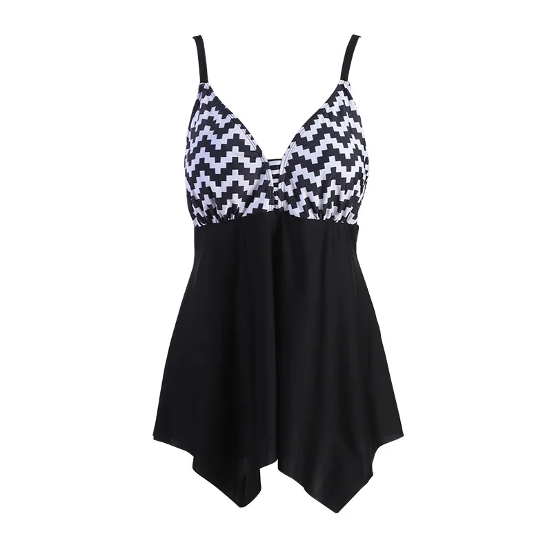 Женский купальник большого размера с высокой талией пуш ап со штанами Ретро