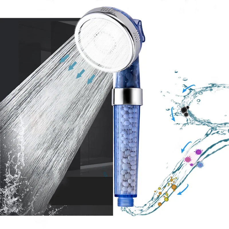 Насадка для душа высокого давления повышающая водосберегающий фильтр шарики